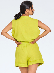Accent Green Playsuit
