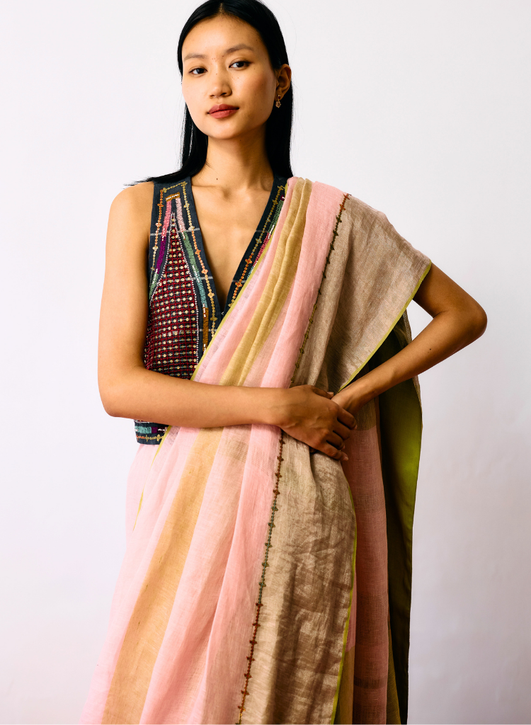 Afra Metallic Saree