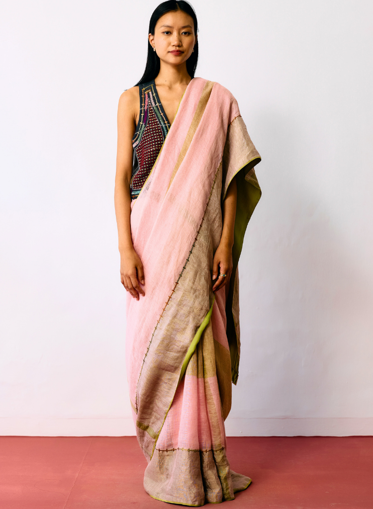Afra Metallic Saree