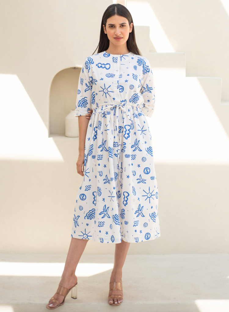 Aida Drawstring Dress
