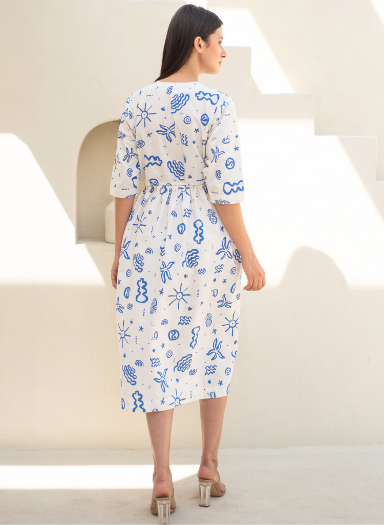 Aida Drawstring Dress