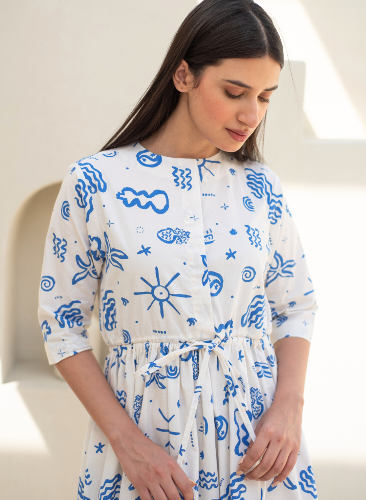 Aida Drawstring Dress