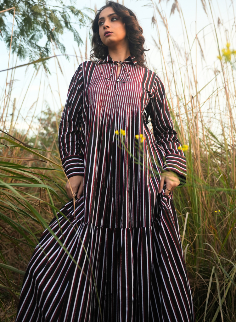 Akari Striped Dress