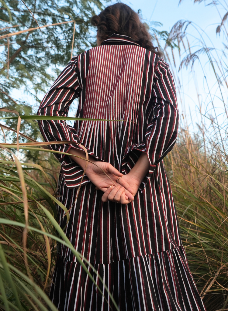 Akari Striped Dress