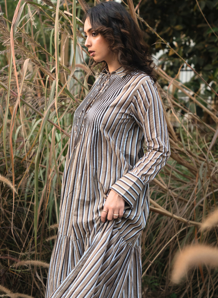 Akari Striped Dress