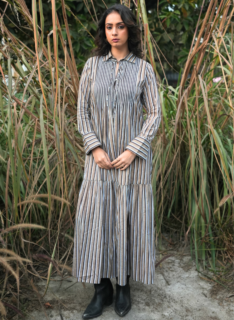 Akari Striped Dress
