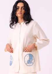 Alma Off White Shacket