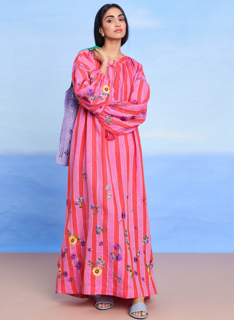 Amalfi Puff Sleeves Dress