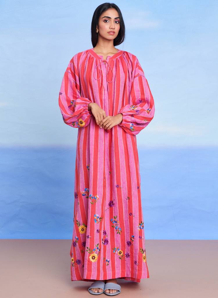 Amalfi Puff Sleeves Dress