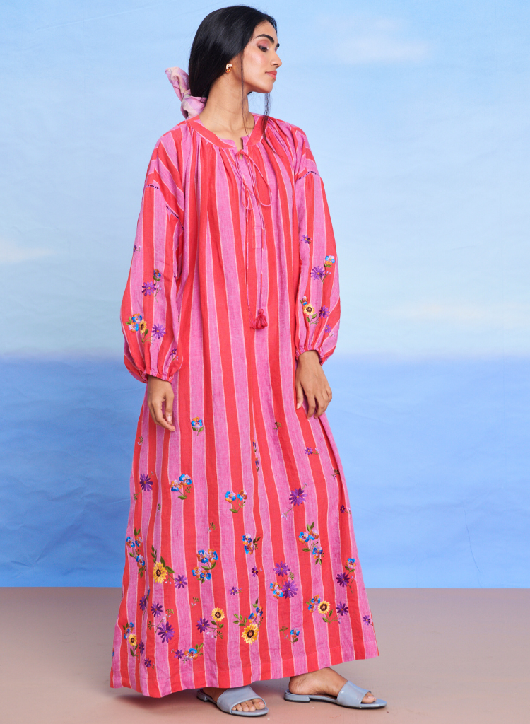 Amalfi Puff Sleeves Dress