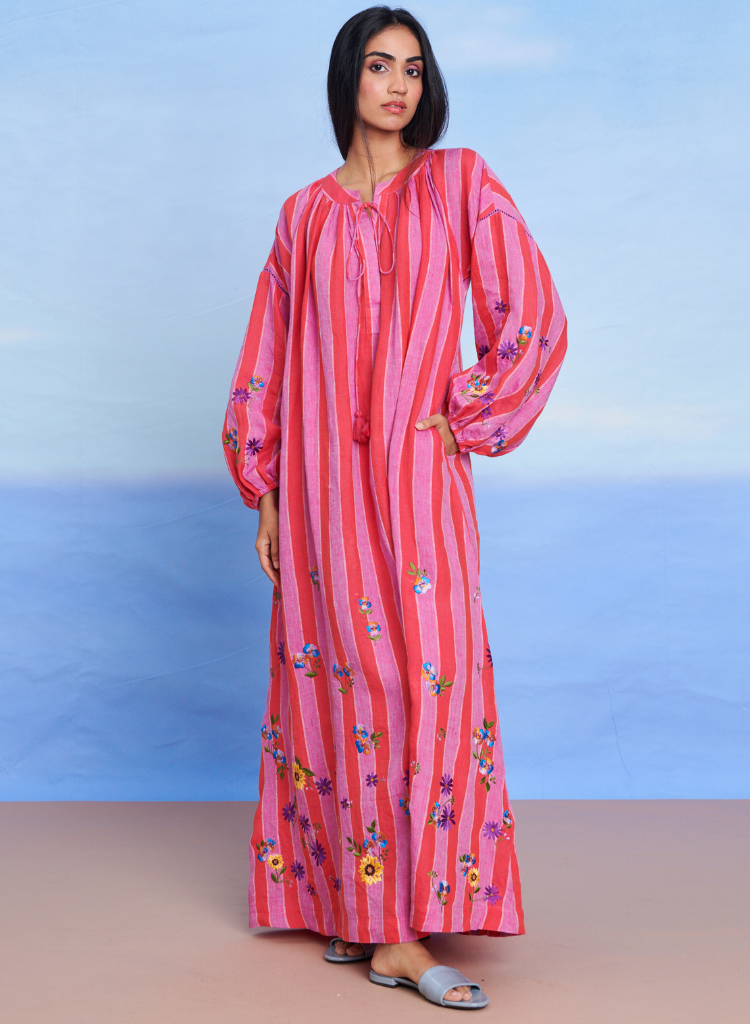 Amalfi Puff Sleeves Dress