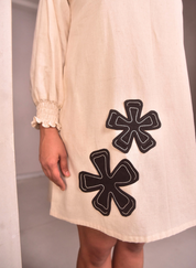 Amara Appliqué Short Dress