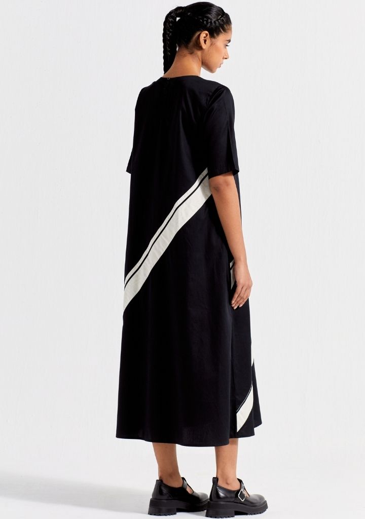 Appliqué Stripe Dress