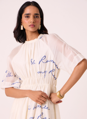 Arha Printed Ruched Dress