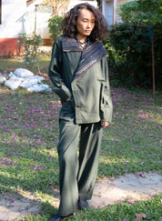 Green Arrow Collar Shirt