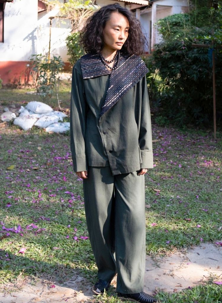 Green Arrow Collar Shirt