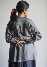 Ash Collarless Shirt