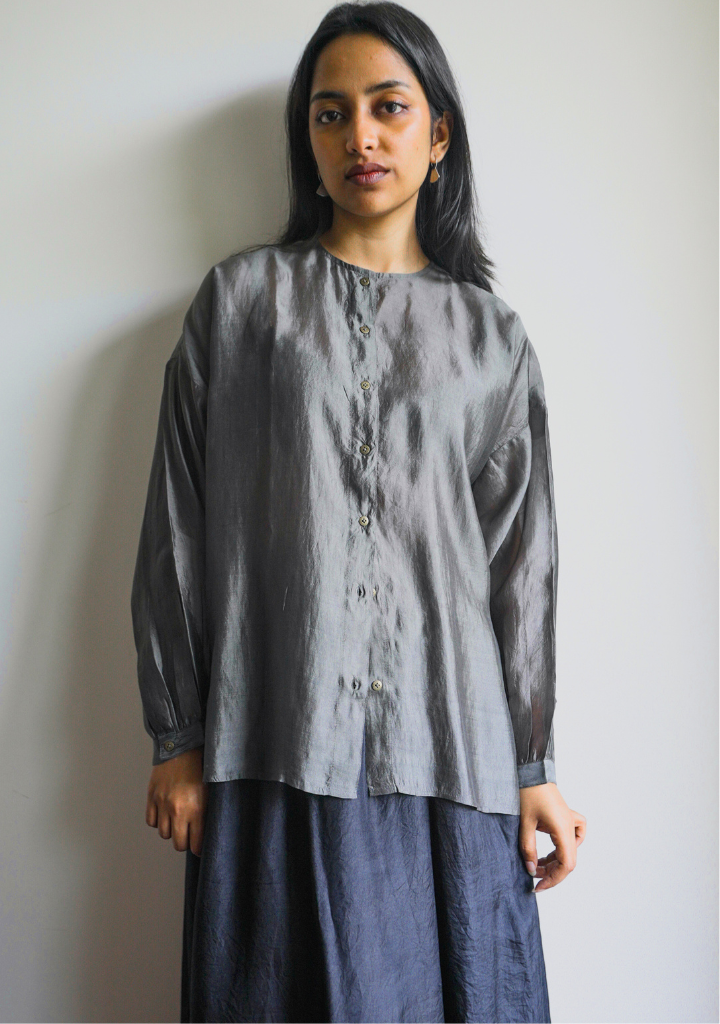 Ash Collarless Shirt