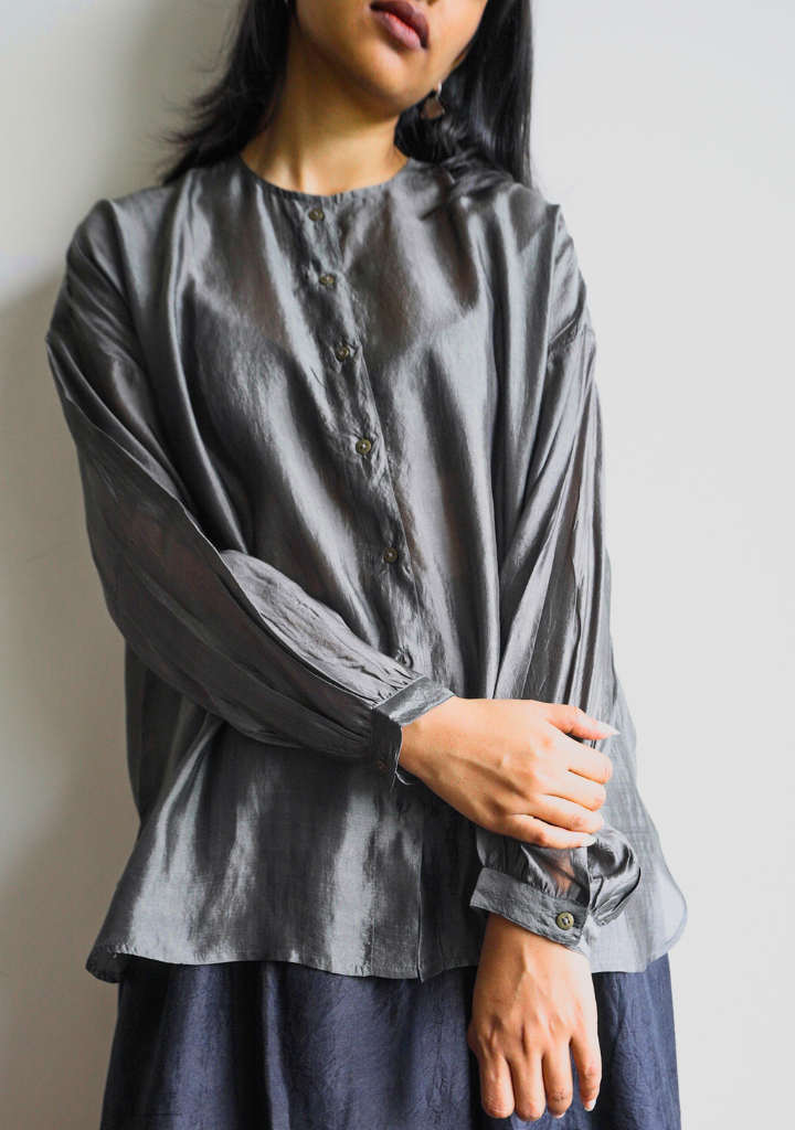 Ash Collarless Shirt