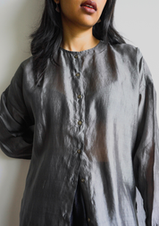 Ash Collarless Shirt