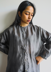 Ash Collarless Shirt