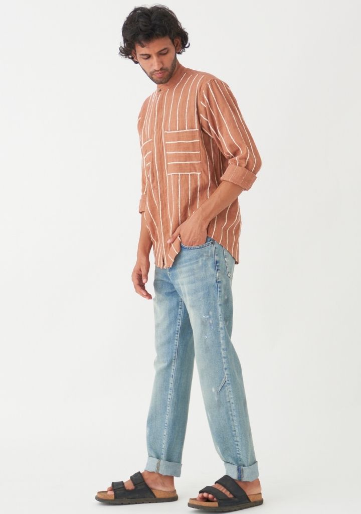 Asymmetric Pocket Detail Shirt