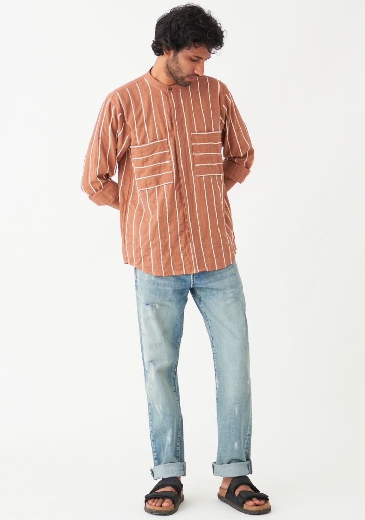 Asymmetric Pocket Detail Shirt