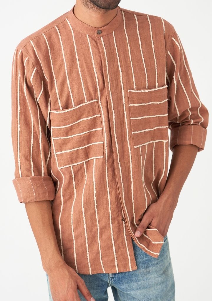 Asymmetric Pocket Detail Shirt