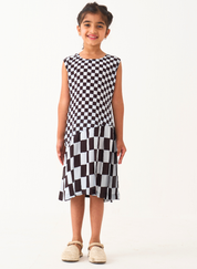 Asymmetric Pleat Dress