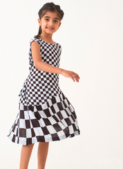 Asymmetric Pleat Dress