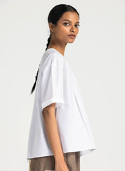 Asymmetric Pleat Top