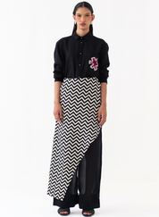 Asymmetric Skirt Pants