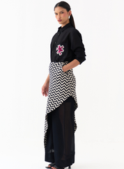Asymmetric Skirt Pants