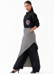Asymmetric Skirt Pants