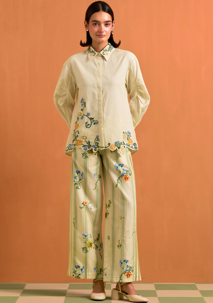 Aurelia Embroidered Shirt Set