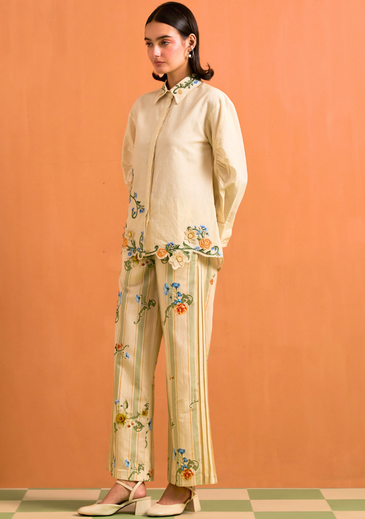 Aurelia Embroidered Shirt Set