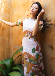 Autumn Love Puff Sleeve Dress