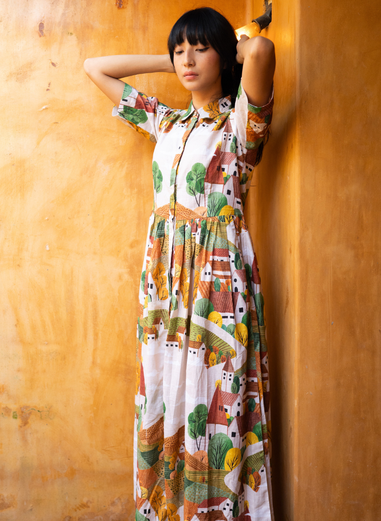 Autumn Love Shirt Dress