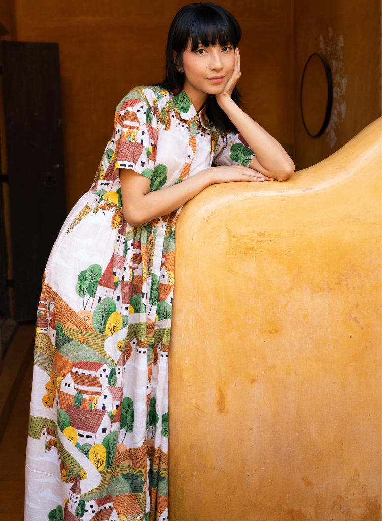 Autumn Love Shirt Dress