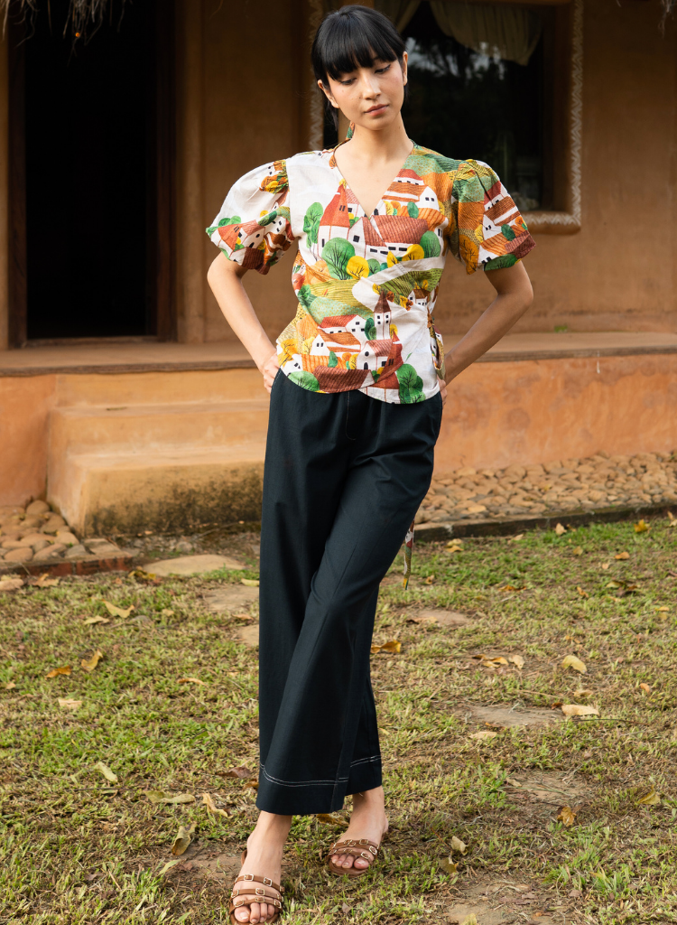 Autumn Love Wrap Top