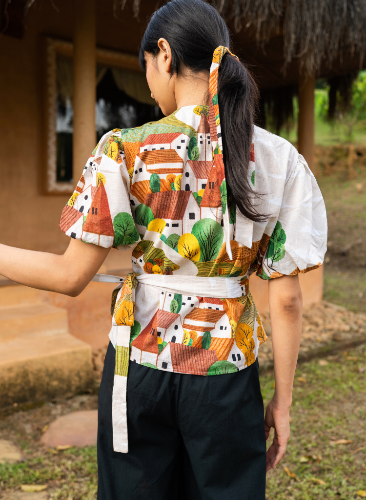 Autumn Love Wrap Top