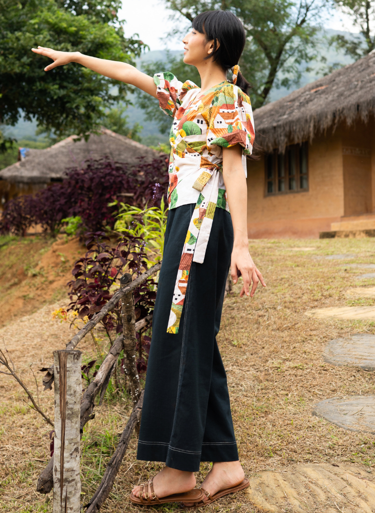 Autumn Love Wrap Top