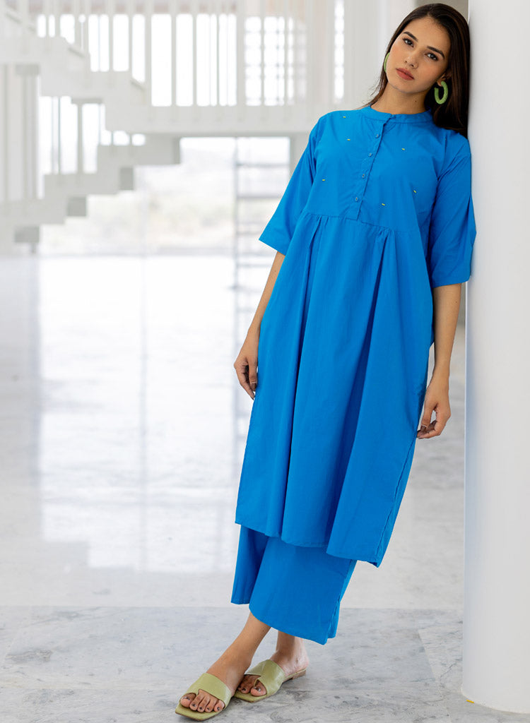 Azure Horizon Tunic Set