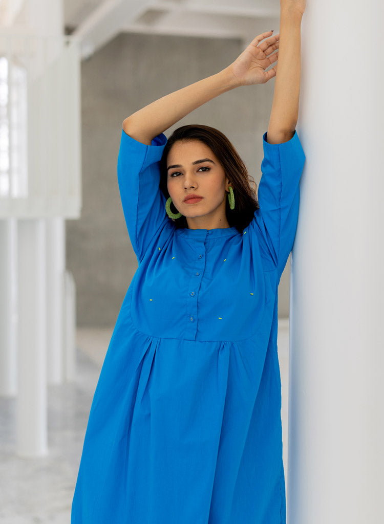 Azure Horizon Tunic Set