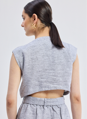 Back Cut Out Linen Dress