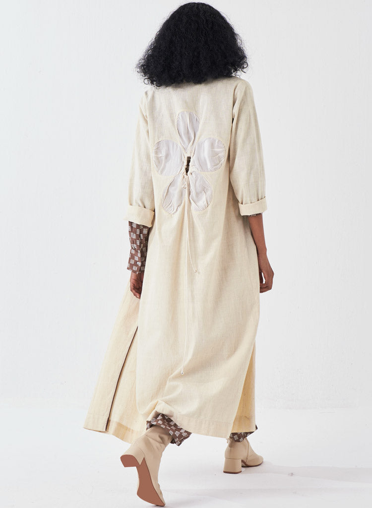 Back Floral Drawstring Jacket