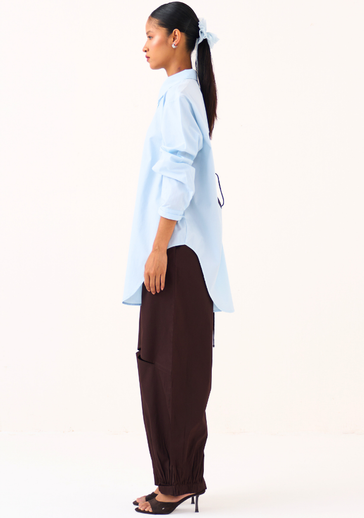 Floral Drawstring Shirt Set