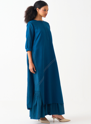 Back Pleat Splash Dress