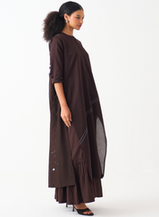 Back Pleat Splash Dress