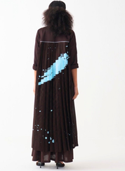 Back Pleat Splash Dress